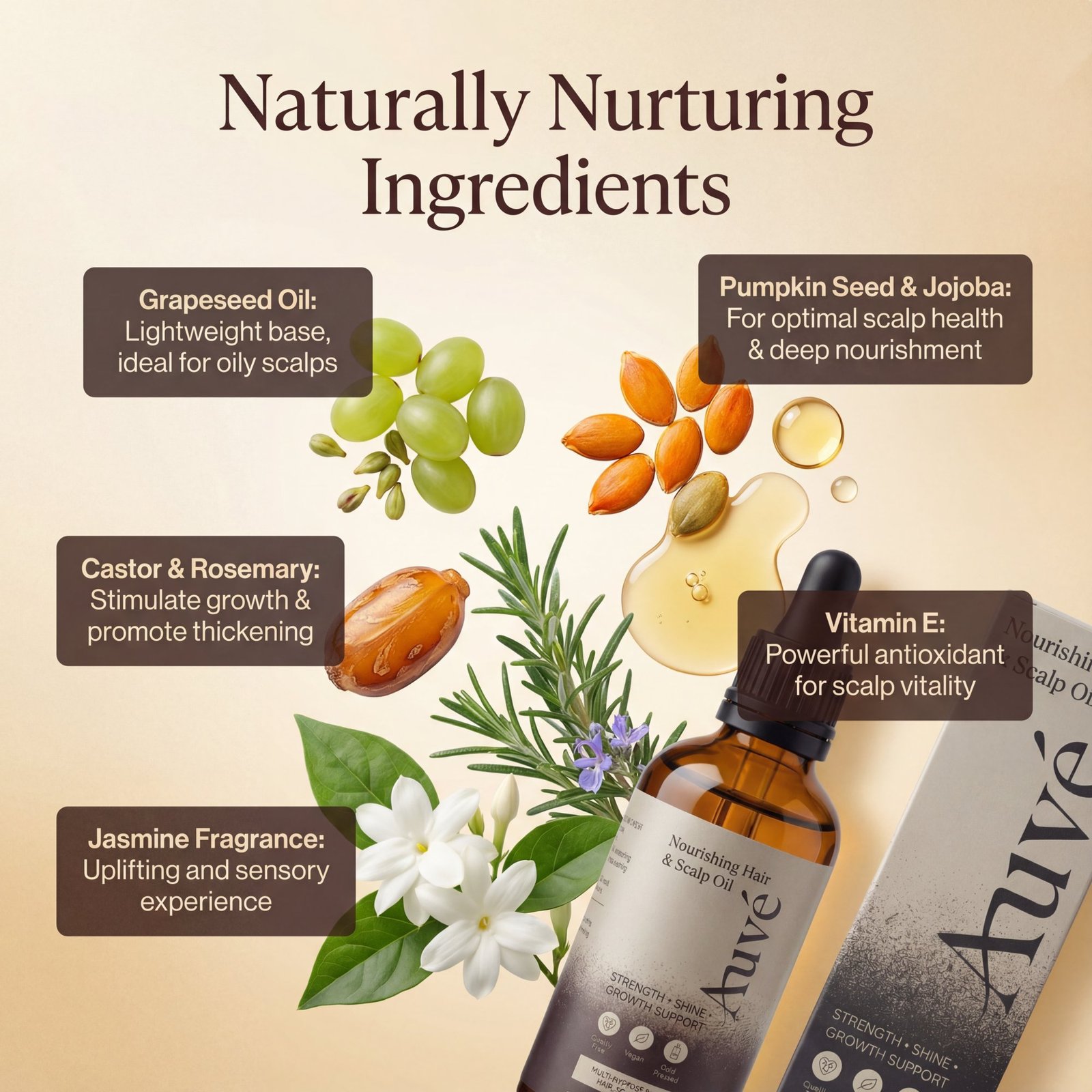 Auvé Mixed Hair Strengthening Oil (100ml) - Image 3