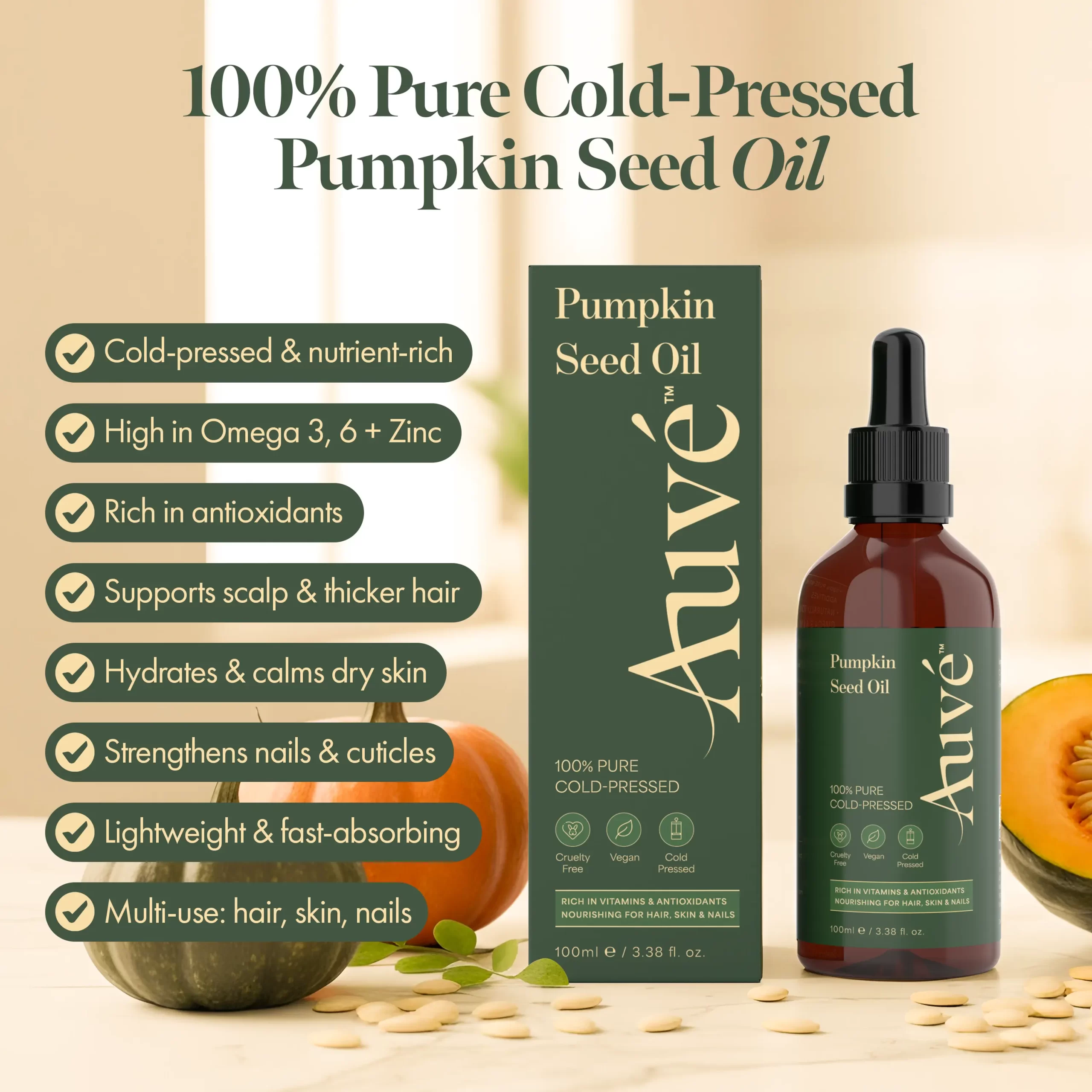 Auvé Pumpkin Seed Oil (100ml) - Image 2